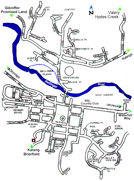 Interactive Street Map of Bellingen Township